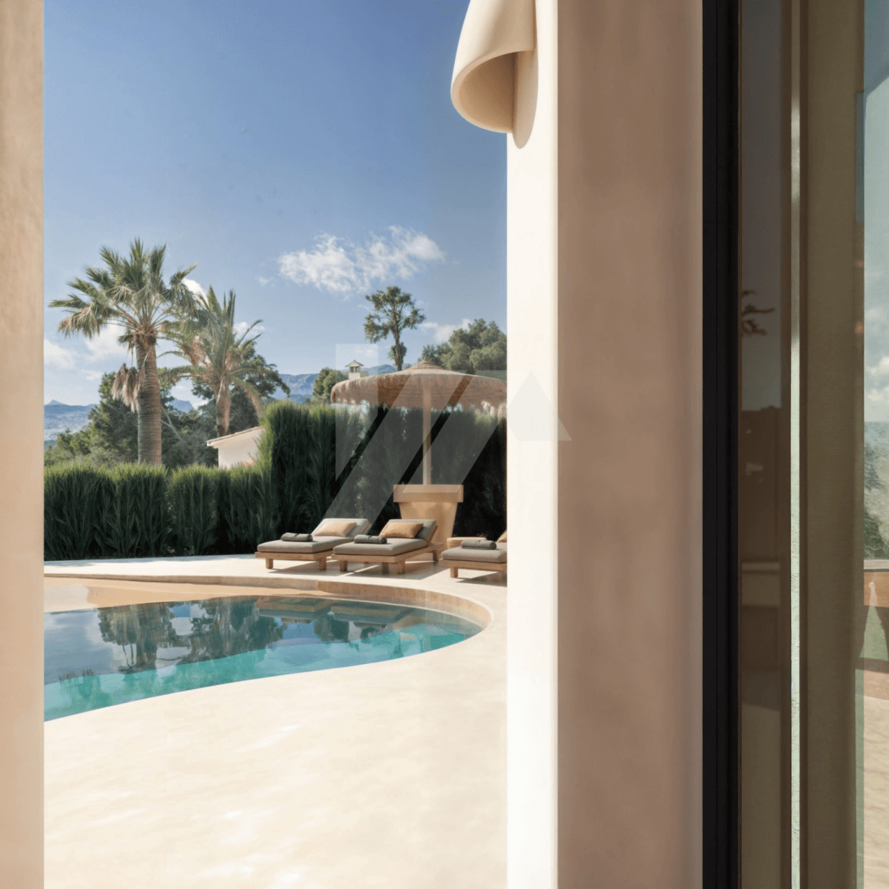 Villa con vista panorámicas al mar en venta en Moraira, Costa Blanca.