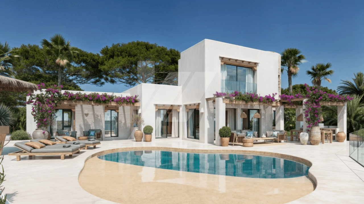 Villa con vista panorámicas al mar en venta en Moraira, Costa Blanca.