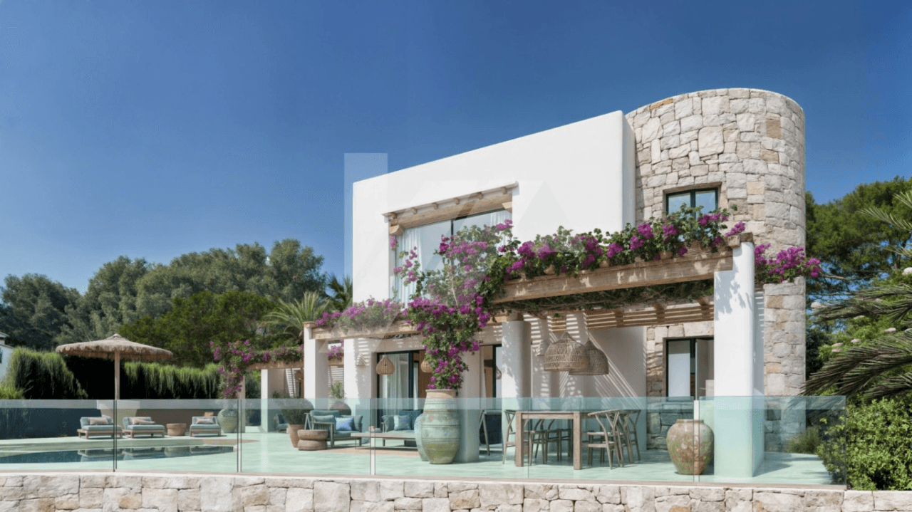 Villa con vista panorámicas al mar en venta en Moraira, Costa Blanca.